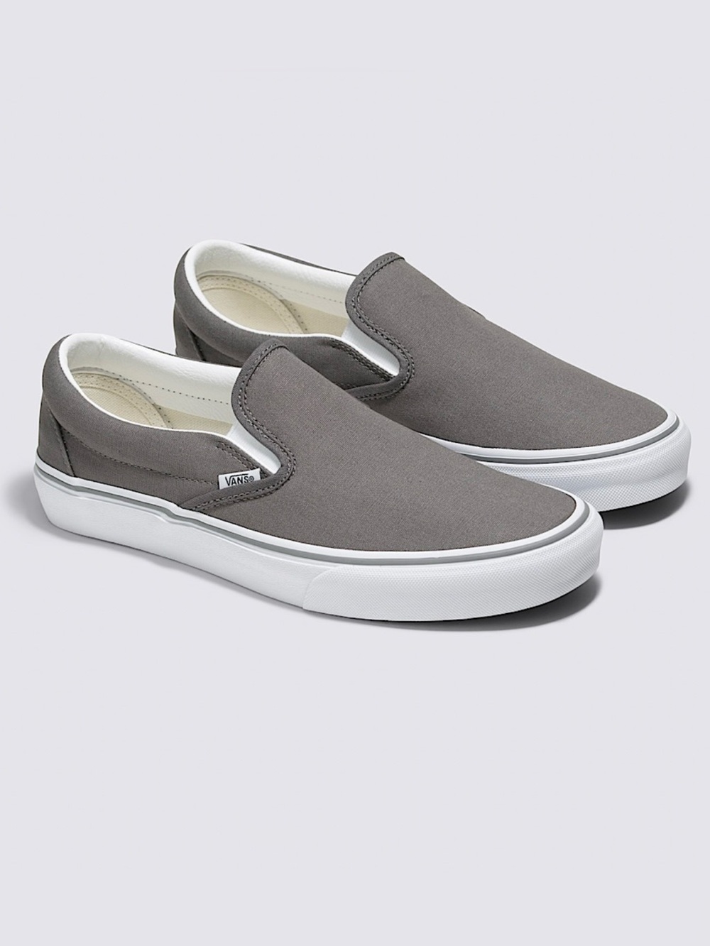 Vans Asher Charcoal Gray Slip On Classic Sneakers Unisex 7.5 Women’s 6 Men’s